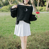 Japanese Warm Moon Shoulder-less loose Sweater SD01272