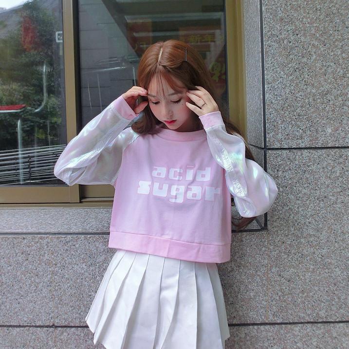 Japanese Fashion Colorful Letters Printed long-sleeved sweater SD01131