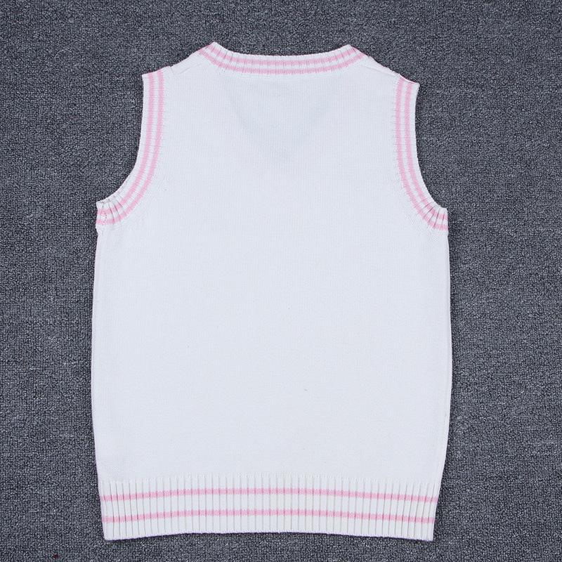 School Embroidered Milk Vest SD01886