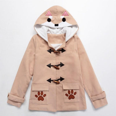 Kawaii Dog Shiba Woolen Winter Fur Coat SD01538