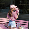 Korean Cute Heart Round Neck T-shirt SD02440