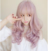 Harajuku Long Curly Wave Pastel Pink Wig SD00655