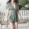 Summer White/Green Thin Jumpsuit SD01433