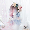 Pink Blue Gradient Long Wig SD00175