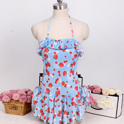 Kawaii Summer Strawberry 1 Piece Swimsuit (swim suit) SD00794