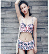 Cute Cat Printing Bikini Three-piece SD02317