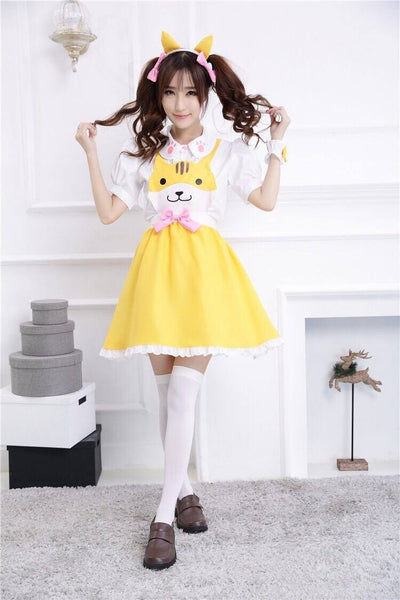 Japanese Neko Atsume Maid Cosplay Dress SD00774