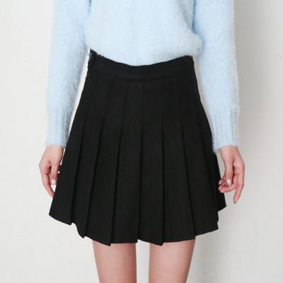 Woolen Pleated High Waist Skirt SD00304