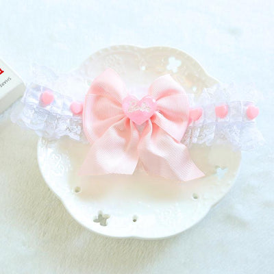 Japanese Harajuku Pink Barbie Bow Lace Leg Band Garter SD00976