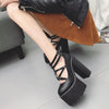 Pentagram Double Strap High Heels Shoes SD00144