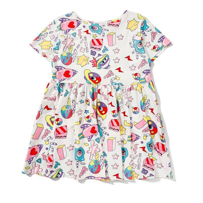 Kawaii Printed Alien UFO Dress SD02551