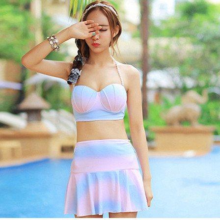 Pastel Mermaid Sea Shell (seashell) Bikini 2 Piece Swimsuit (swim suit) SD00630