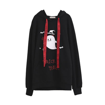 Cute ghost trick or treat devil hoodie sweater SD01092