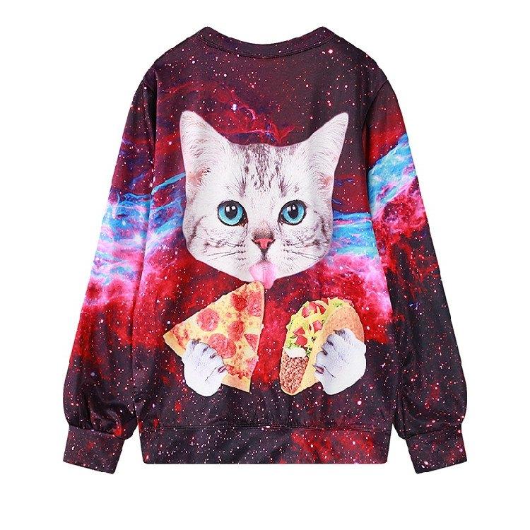 Galaxy Pizza Taco Cat Sweater SD00868