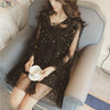 Korean summer fashion black organza star dress SD02451