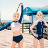 Pink Navy Long-sleeve Swimsuit SD00524