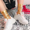 Harajuku Silver Gold Rose Laser Socks SD02325