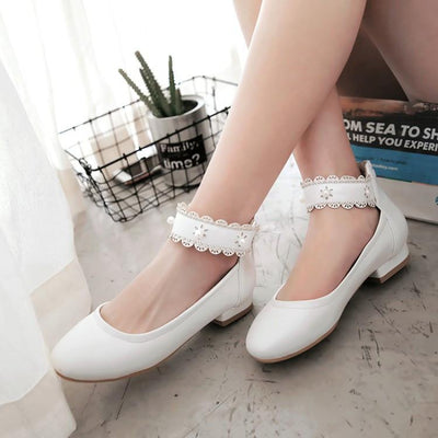 Lace Strap Flat Shoes SD00185