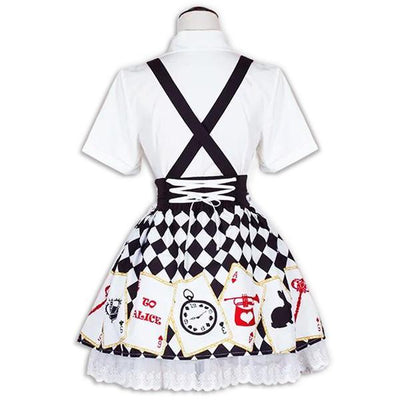 Alice In The Wonderland Strap Skirt/T-shirt SD02085