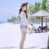 Summer Mesh Transparent See Through Swim Cover Ups Cardigan Vest SD01773