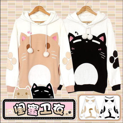 Japanese Kawaii Neko Cat Warm Hoodie Sweater SD02018