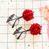 Japanese Harajuku Bat Roses Glasses SD01502