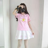 Cardcaptor Sakura Pink Star Winged Printed T-shirt Sakura Skirt SD01226