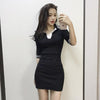 Korean summer striped black dress SD00945