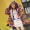 Pink Camouflage Hooded Denim Jacket SD01157