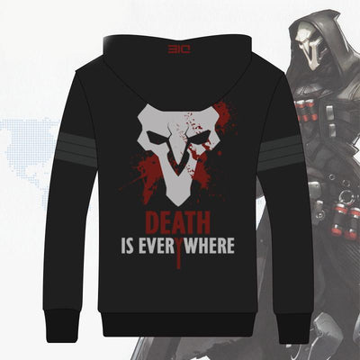 Overwatch Reaper death is every were zipper hoodie sweater SD01110