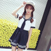 Japanese navy casual sailor school uniform t-shirt/skirt SD00826