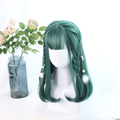 Dark Green Gradient Short Wig SD00218