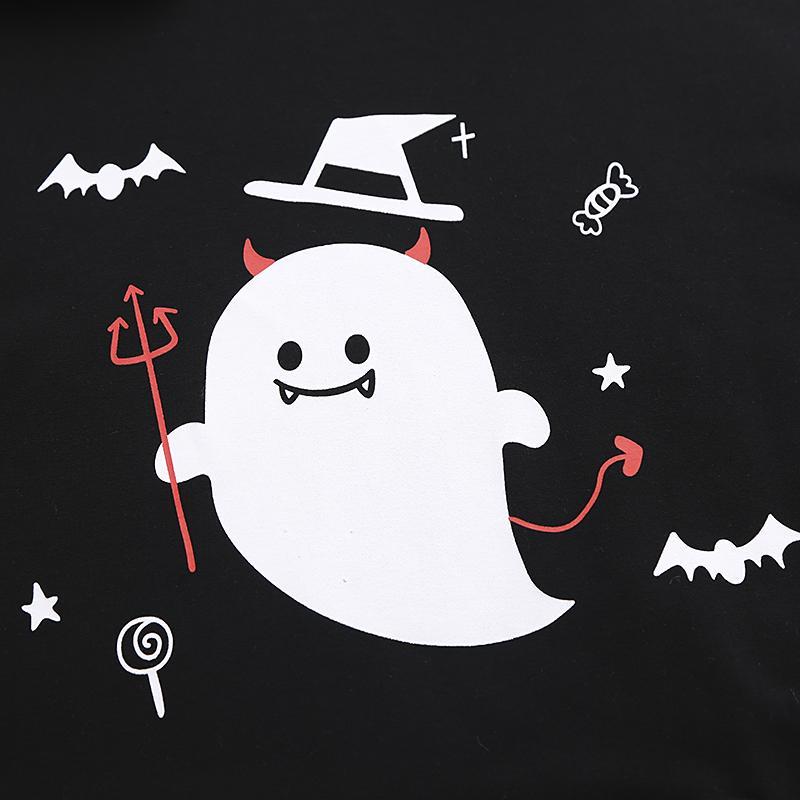 Cute ghost trick or treat devil hoodie sweater SD01092