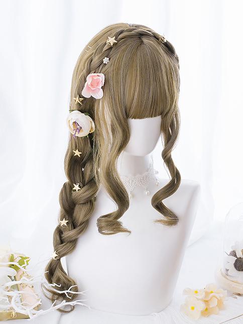 Brown Grey Wave Long Wig SD00197
