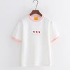 Japanese Harajuku Embroidered Strawberries T-shirt SD01547