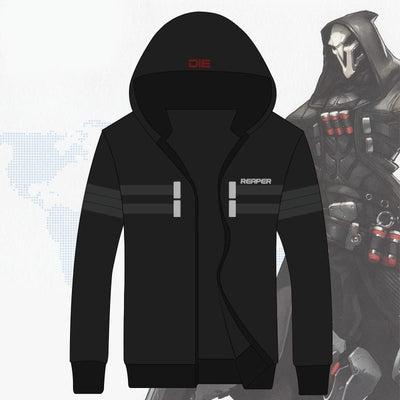 Overwatch Reaper death is every were zipper hoodie sweater SD01110