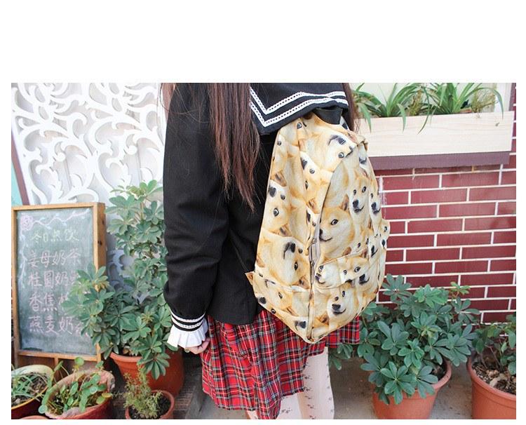 Shiba Inu Doge Dog School Backpack Bag SD01637