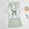 Japanese mint green sailor bow tie school uniform t-shirt/skirt SD00846