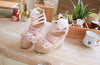 Japanese summer pink strap flower sandals high platform shoes SD00928