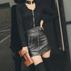 Korean Spring Leather Zipper Skirt&Top SD01484