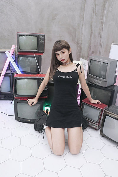 Creepp Dolls Black Strap Dress SD02435