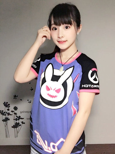Overwatch D.Va DVA Rabbit Bunny T-shirt Ver.2 SD02133
