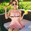 Pink Bow Ruffle Dress Swimsuit SD00543