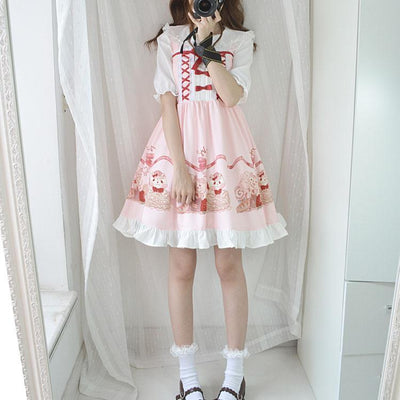 Kawaii Cat Cup Cake Ice Cream Dress SD01880