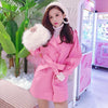 Korean Autumn Pink Long Thin Coat SD01566