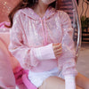 Korean Pink Glitter Sequin Sparkle Hoodie Sweater SD01512