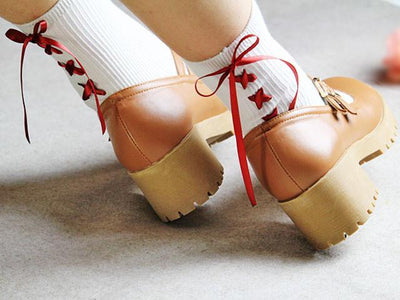 Cute Cross Bow Tie Short Socks SD01958