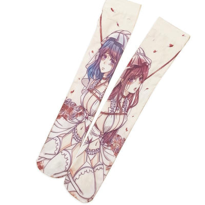 Anime Girl Bondage Thigh High Tights Socks SD00349