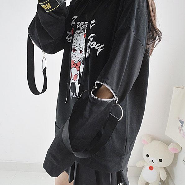 Present For You Zipper Sleeve Hoodie Sweater SD00272
