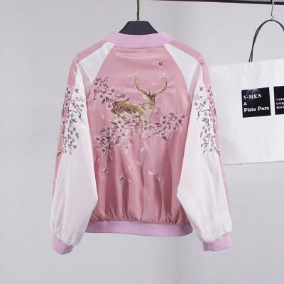 Deer Flower Tree Embroidered Silk Jacket SD01644
